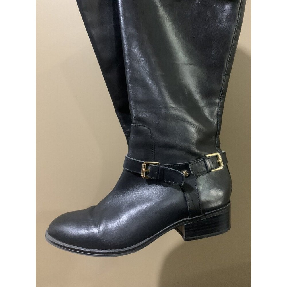 LAUREN RALPH LAUREN 'Marion' Riding Knee High Boots Black Size 7 - Picture 8 of 13